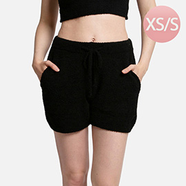 Solid Side Pockets String Shorts