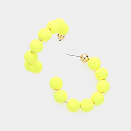 Colored Ball Hoop Earrings