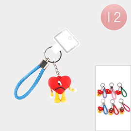 12PCS - Heart Love Message Key Chains