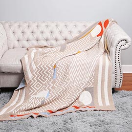 Geometric Patterned Throw Blanket