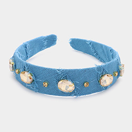 Oval Stone Accented Headband