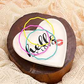 Hello My Lover Message Lips Mark Heart Jewelry Dish