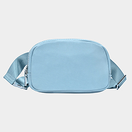 Solid Nylon Crossbody Bag