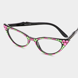 Crystal Cat Eyes Reading Glasses