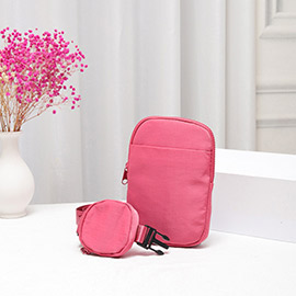 Solid Nylon Sling Bag / Crossbody Bag