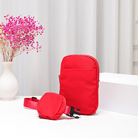 Solid Nylon Sling Bag / Crossbody Bag