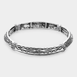 Embossed Metal Stretch Bracelet