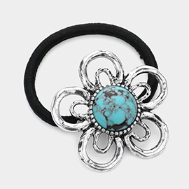 Flower Natural Stone Stretch Hairband