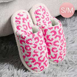 Leopard Patterned Soft Home Indoor Floor Slippers