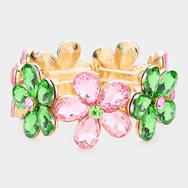 Flower Cluster Stretch Evening Bracelet