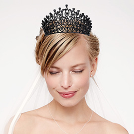 Teardrop Stone Accented Princess Tiara