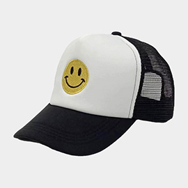 Smile Accented Mesh Back Baseball Cap