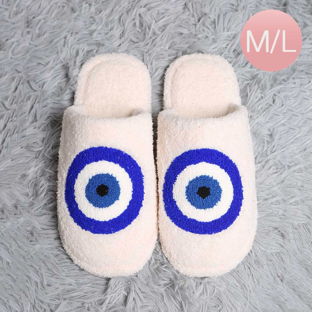 Evil Eye Print Soft Home Indoor Floor Slippers