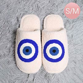 Evil Eye Print Soft Home Indoor Floor Slippers