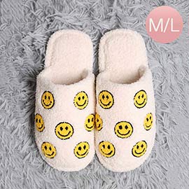 Smile Print Soft Home Indoor Floor Slippers