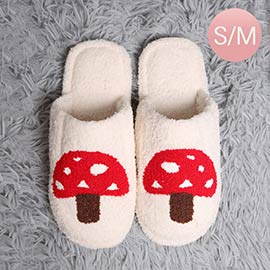 Mushroom Print Soft Home Indoor Floor Slippers