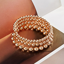 Metal Ball Cluster Coil Bracelet