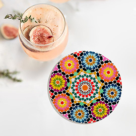 Antique Pattern Printed Round Coaster