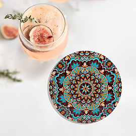 Antique Pattern Printed Round Coaster