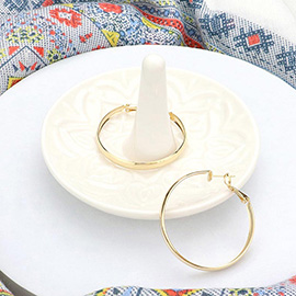 Pattern Detailed Ring Holder Jewelry Dish