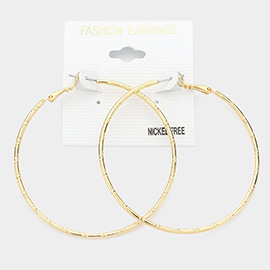 2.4 Inch Metal Hoop Earrings