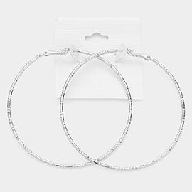 2.75 Inch Metal Hoop Earrings