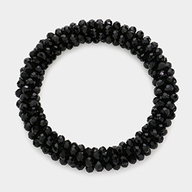 Faceted Beaded Stretch Bracelet