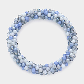 Faceted Beaded Stretch Bracelet