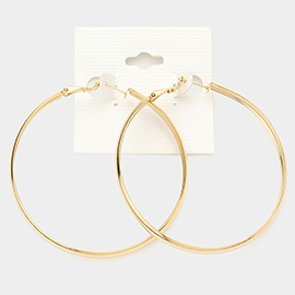 2.4 Inch Metal Hoop Earrings