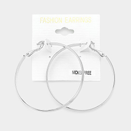 2 Inch Metal Hoop Earrings