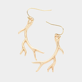 Metal Twig Dangle Earrings