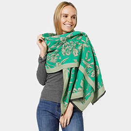 Floral Patterned Shawl Scarf