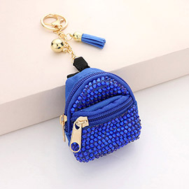 Studded Backpack Bag Tassel Keychain