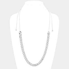 Metal Chain Link Long Necklace