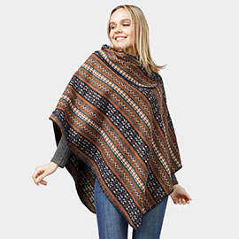 Ethnic Patterned Poncho