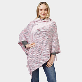 Knit Hooded Poncho