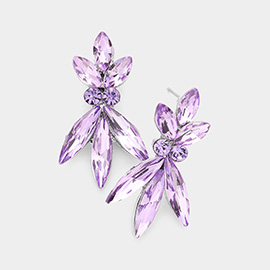 Marquise Stone Accented Evening Earrings