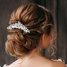 Round Stone Pointed Hair Comb