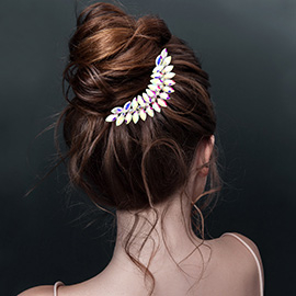 Marquise Stone Cluster Hair Comb