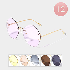 12PCS - Tinted Wayfarer Sunglasses