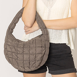 Quilted Puffer Tote / Shoulder Bag Cloud Bag