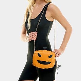 Pumpkin Bat Crossbody Bag