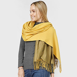 Reversible Solid Shawl Oblong Scarf