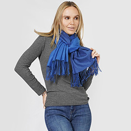 Reversible Solid Shawl Oblong Scarf