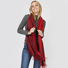 Reversible Solid Shawl Oblong Scarf