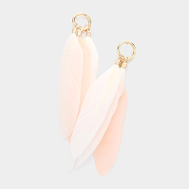 Triple Feather Dangle Earrings