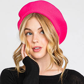 Stretchy Solid Beret Hat