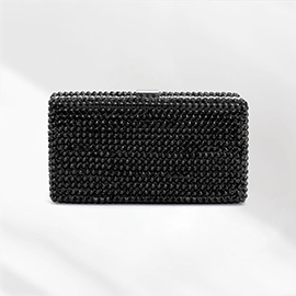 Studded Bling Rectangle Evening Clutch / Crossbody Bag