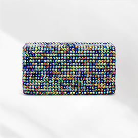 Studded Bling Rectangle Evening Clutch / Crossbody Bag