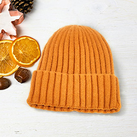 Solid Knit Beanie Hat